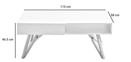 Table basse avec tiroir - L 115cm