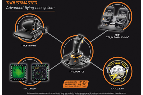 Le nouveau T.16000M FCS Boite de vitesse réaliste compatible PC