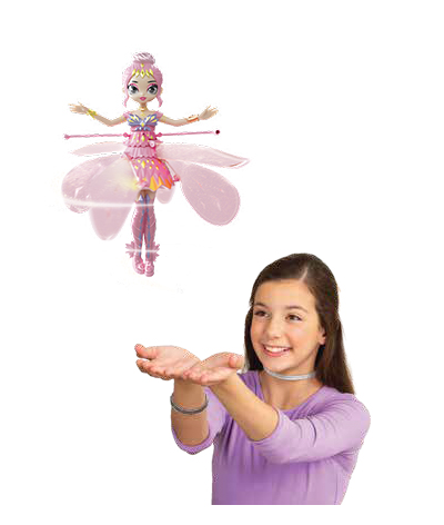 HATCHIMALS PIXIES CRYSTAL FLYERS - 6059634 - Fée volante magique avec socle Violette - Poupée qui vole jouet enfant