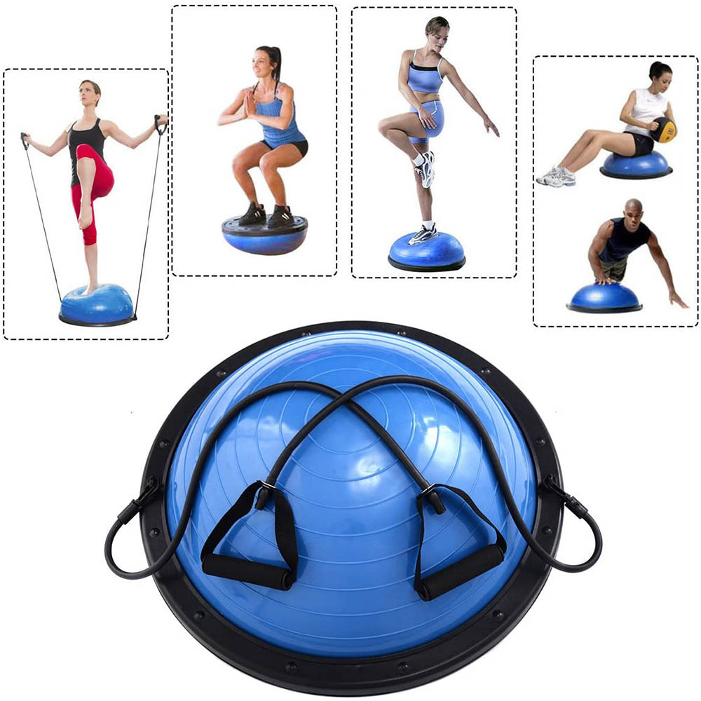 Votre Equilibre et Votre Coordination BAS1001 ISE Balance Trainer Ball avec Câbles de Resistance Ameliore Votre Force