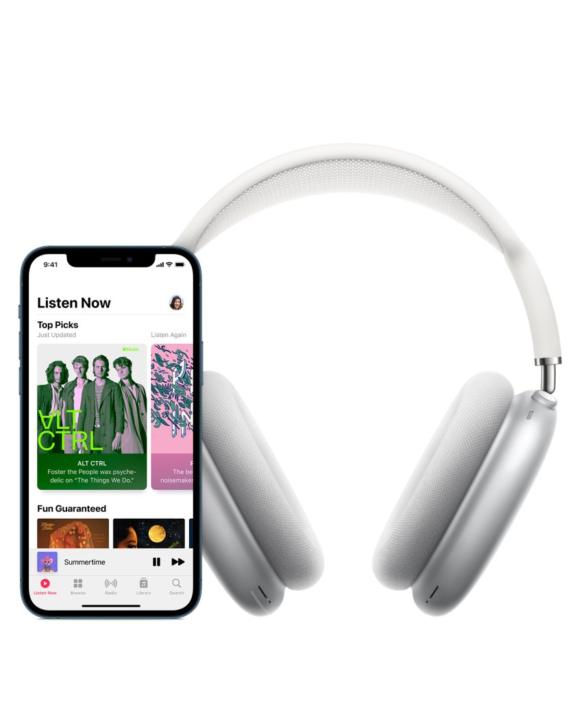 Apple - Casque AirPods Max à réduction de bruit active - Argent