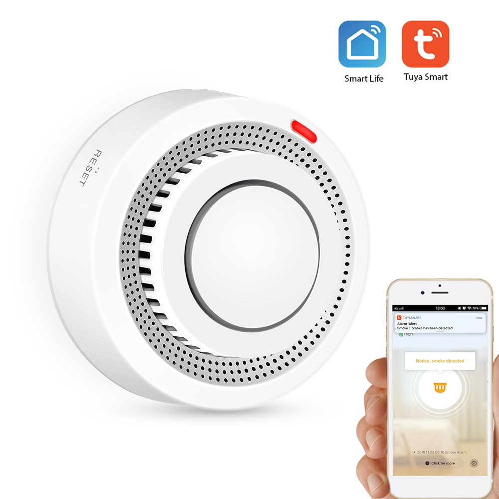 Digital Smart alarme incendie Capteur Détecteur de fumée avec APP Contrôle Pour Cuisine Maison 