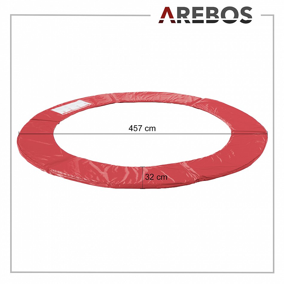 Arebos AREBOS Coussin de Protection des Ressorts pour Trampoline 457 cm Rouge 