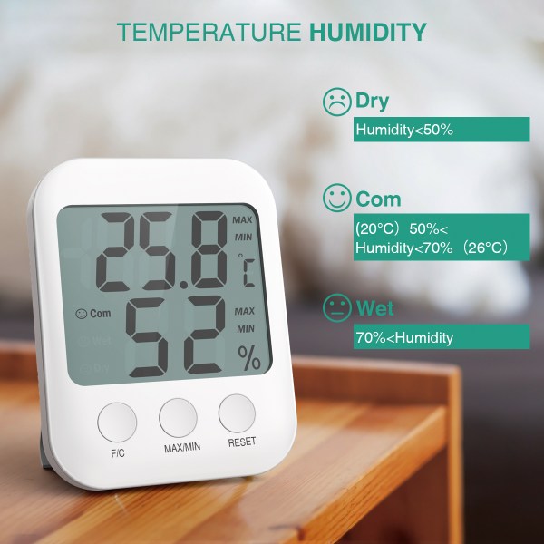 Digital LCD Intérieur Thermomètre Hygromètre Humidité Q3S6