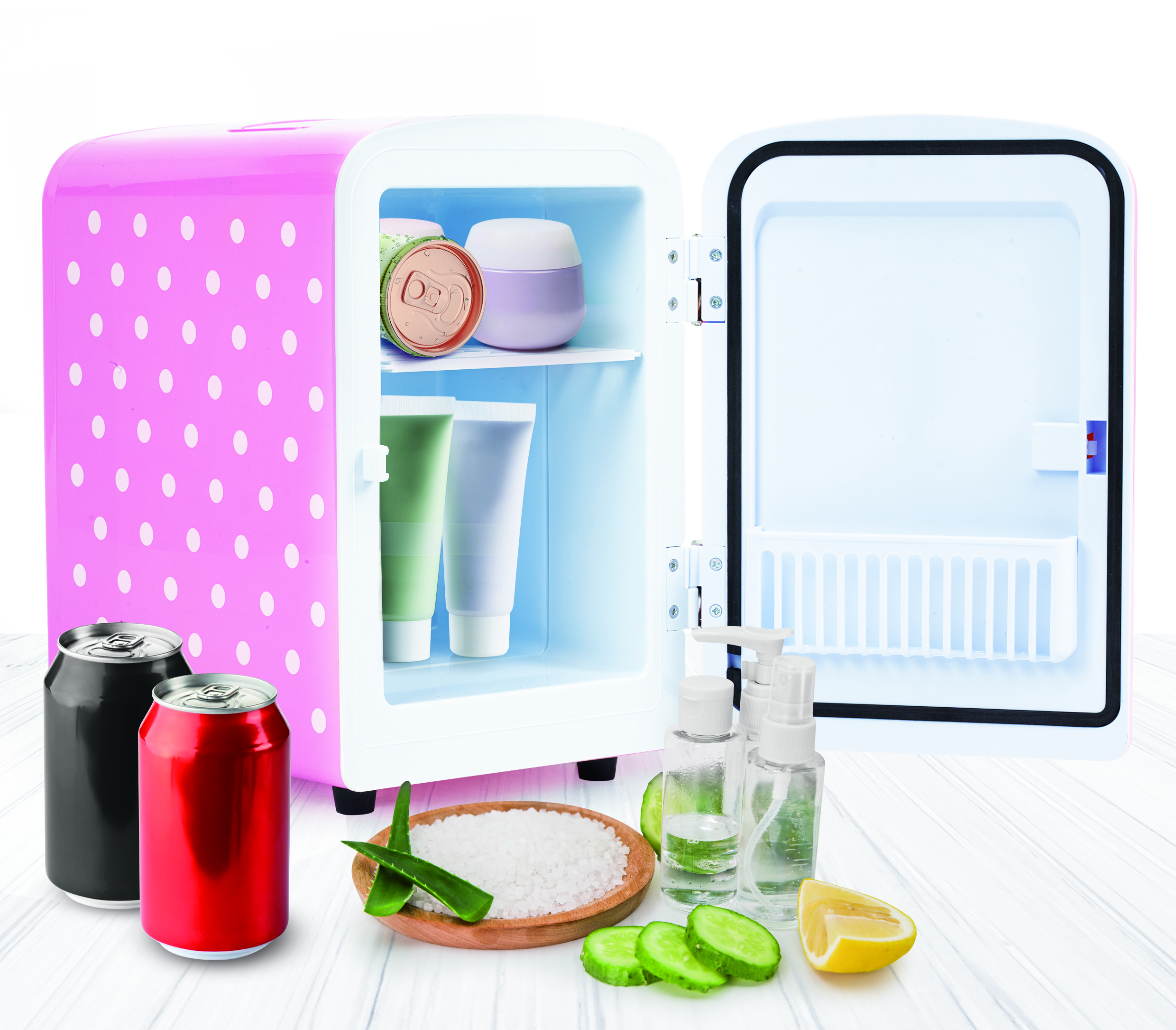 Mini Réfrigérateur 4 L Cosmétiques Versatile Et Silencieux Cold Beauty Blanc Yoghi 
