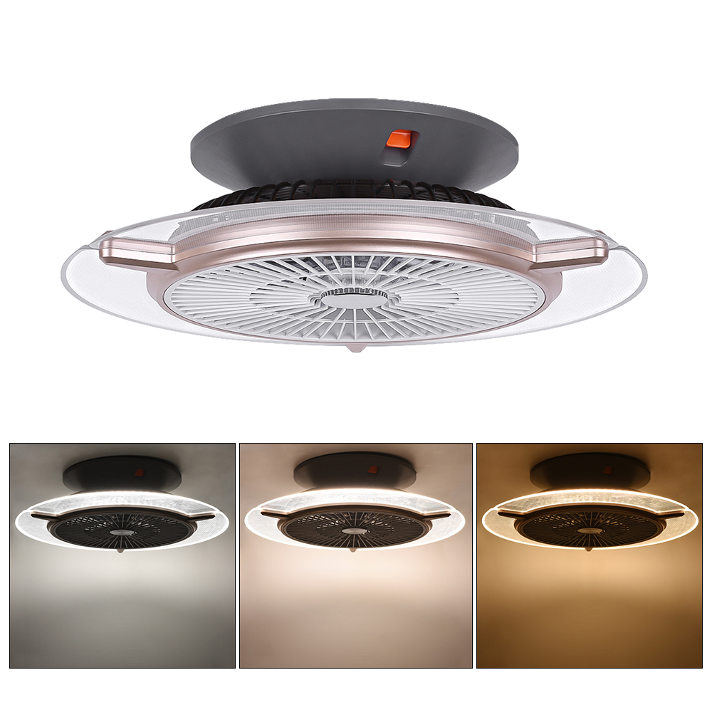 LED Ventilateur de Plafond 48W Fan Plafonnier Dimmable Ventilateur Lampe Moderne avec Télécommande 3000-6500K 3 Vitesse Réglable Lampe de Plafond pour Salon Chambre 
