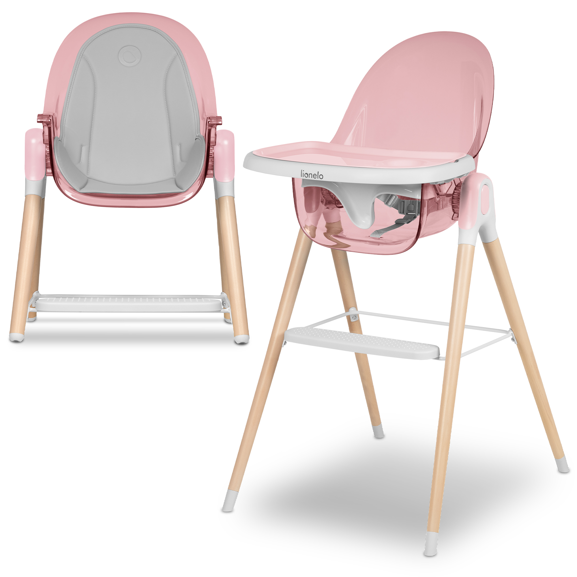 Blanc Lionelo Maya chaise haute pour bébé jusquà 25 kg réglage du dossier plateau réglable repose-pieds ceintures de sécurité à 3 points design scandinave 