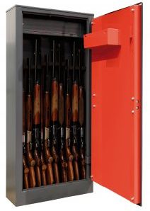 Arregui Domus ARM100335 Armoire à fusils avec coffre intérieur, 10 fusils, serrure à clé