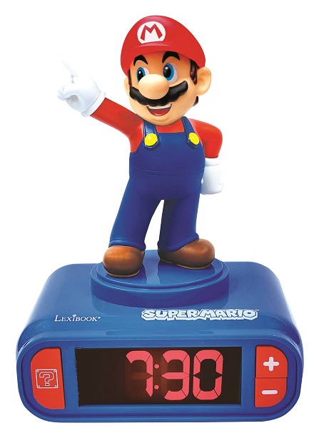 yitao Réveil Super Mario Bros Réveil Enfants LED Horloge Dessin Animé Veilleuse Flash 7 Changement De Couleur Horloge Numérique Horloge De Bureau Électronique