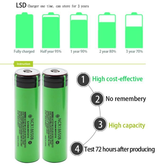 4Pcs 18650 Battery Li-ion Rechargeable Battery 9900Mah 3.7V Li-ion Battery 18650 Rechargeable Battery Polymer Battery Button Top Battery for LED Flashlight Torch Fan-not Flat Top 