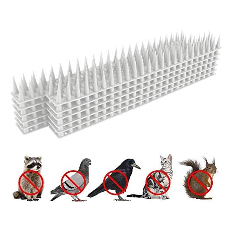 EXLECO 30Pcs Pointes d'oiseaux en Plastique 10M Pics Anti Pigeon Répulsif Piegeon Pointe de 3,6cm de Defense Animale en Plastique avec Pointe de 1,2cm Court pour Rebords Fenêtres Toits Noir