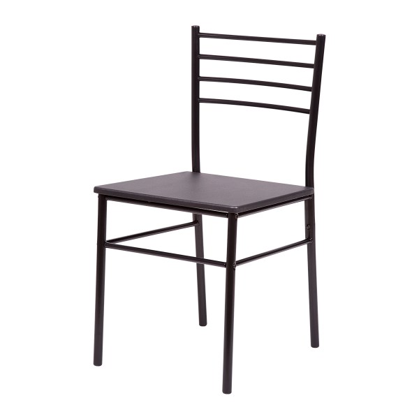 Set table à manger avec 4 chaises - noir