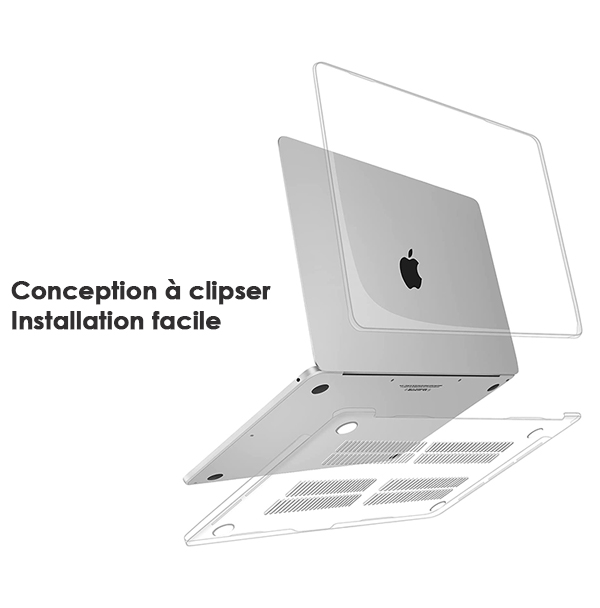 Cristal Gris TECOOL Coque MacBook Pro 13 Pouces 2016/2017/2018 Plastique Rigide Case Étui avec Housse de Clavier Transparent Coque pour MacBook Pro 13 avec/sans Touch Bar Modèle:A1706/A1708/A1989 