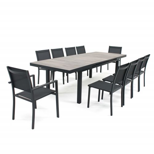 Table extensible (200/260) avec 8 chaises et 2 fauteuils
