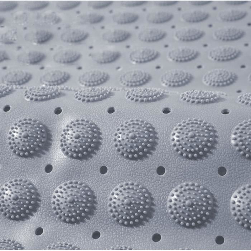 Aqualona Tapis de bain gris anti-moisissure Antidérapant Baignoire Tapis Surface Texturée 