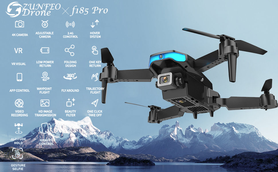 S171 4K HD FPV double caméras RC Drone Téléphone portable WiFi Fly App Control Pliable RC Quadcopter Débutant Enfants Jouets Cadeaux 360 ° Flip Mini drone avec caméra 