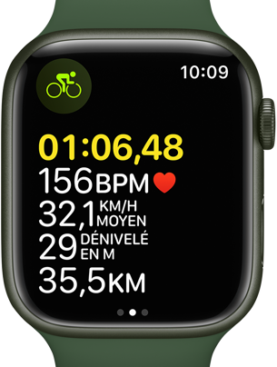 Apple Watch Series 7 GPS - 41mm - Boîtier Green Aluminium - Bracelet Clover Sport