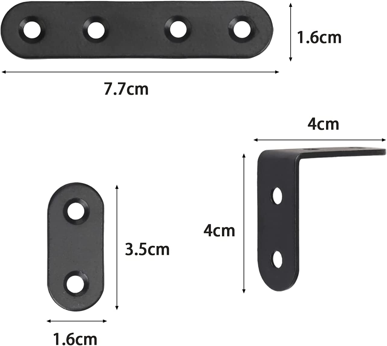 20-24 mm Angle Droit Support en forme de L Angle Brace étagère meuble fer bronze 