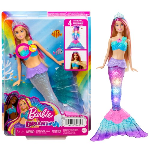 Barbie - Sirène Lumières De Rêve - Poupée - Dès 3 ans