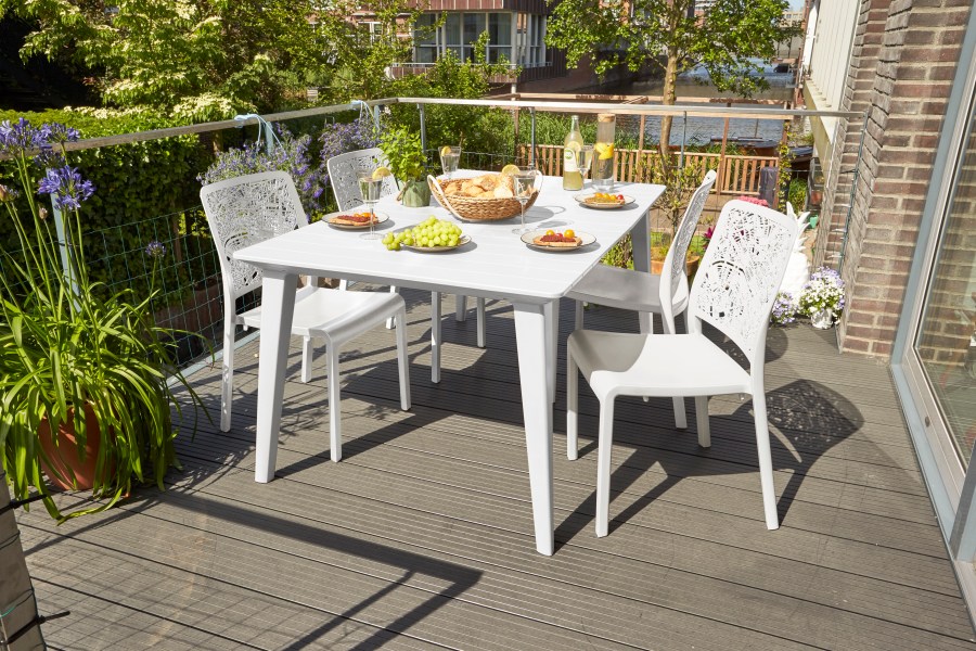 Table Lima blanche terrasse