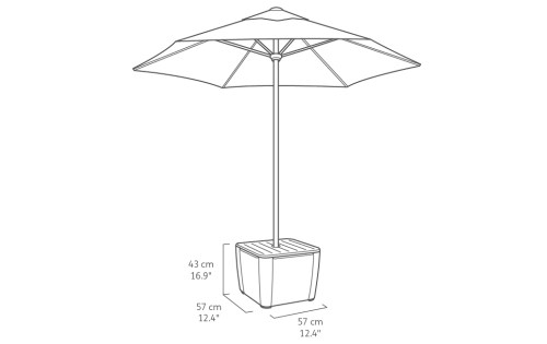 dimensions base parasol