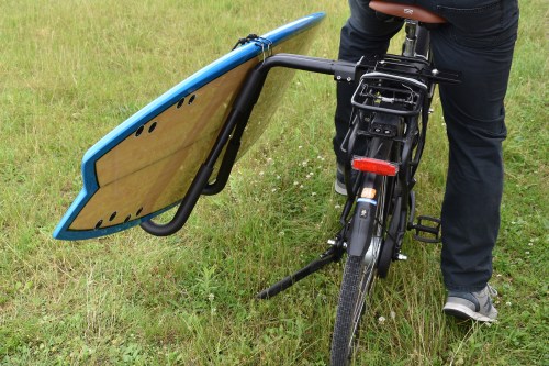 Porte surfboard pour porte-bagages vélo