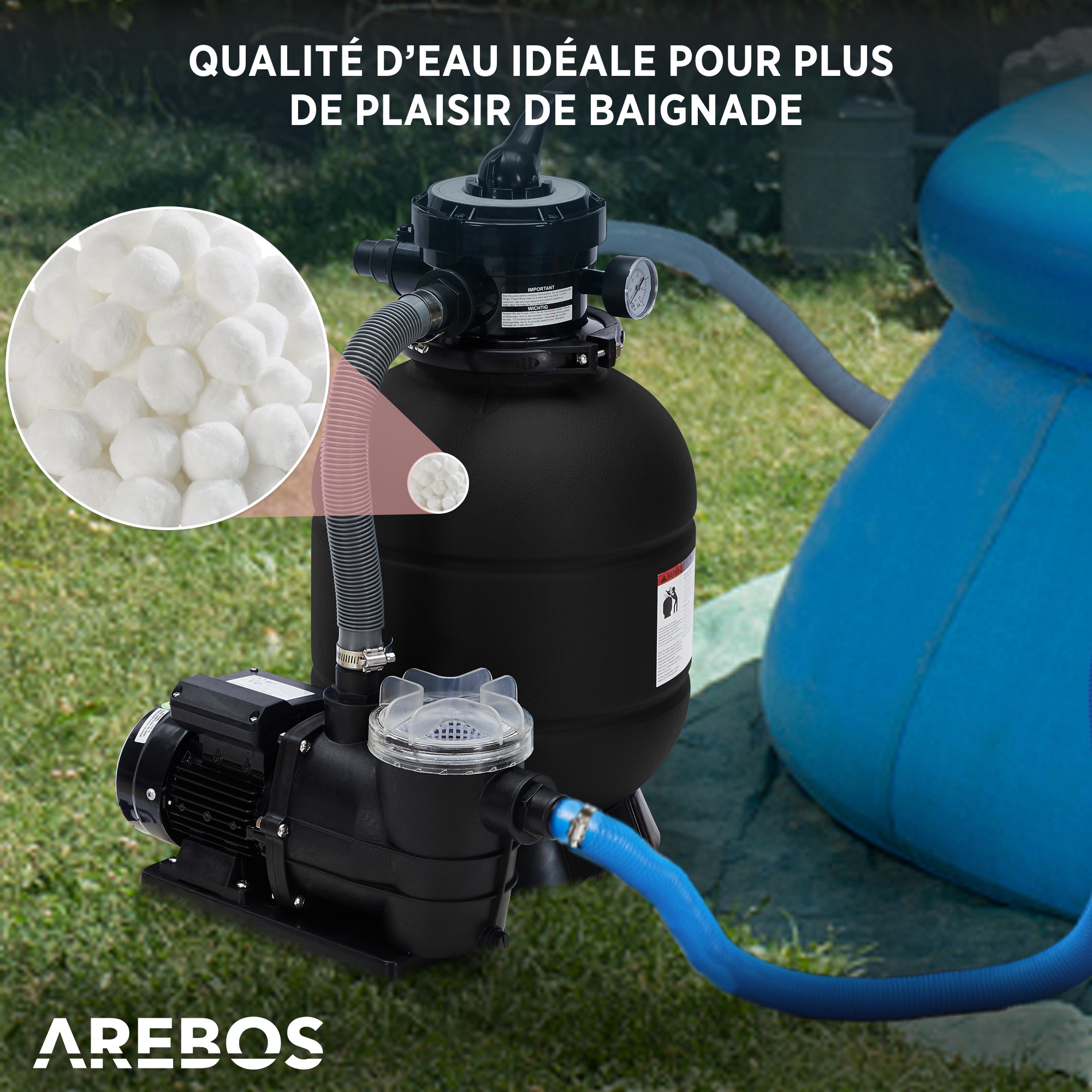 Arebos AREBOS Kit by-pass piscineUniversel pour les chauffe-eau solaires 