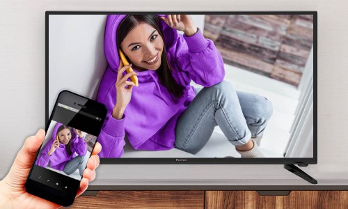 La POLAROID – ANDROID TV 32″ LED HD permet de projeter le contenu de votre choix via un appareil compatible