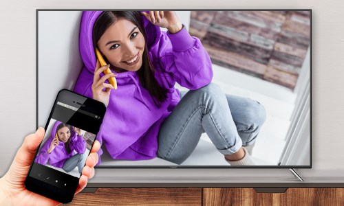 La POLAROID – ANDROID TV 58' LED 4K permet de projeter le contenu de votre choix via un appareil compatible