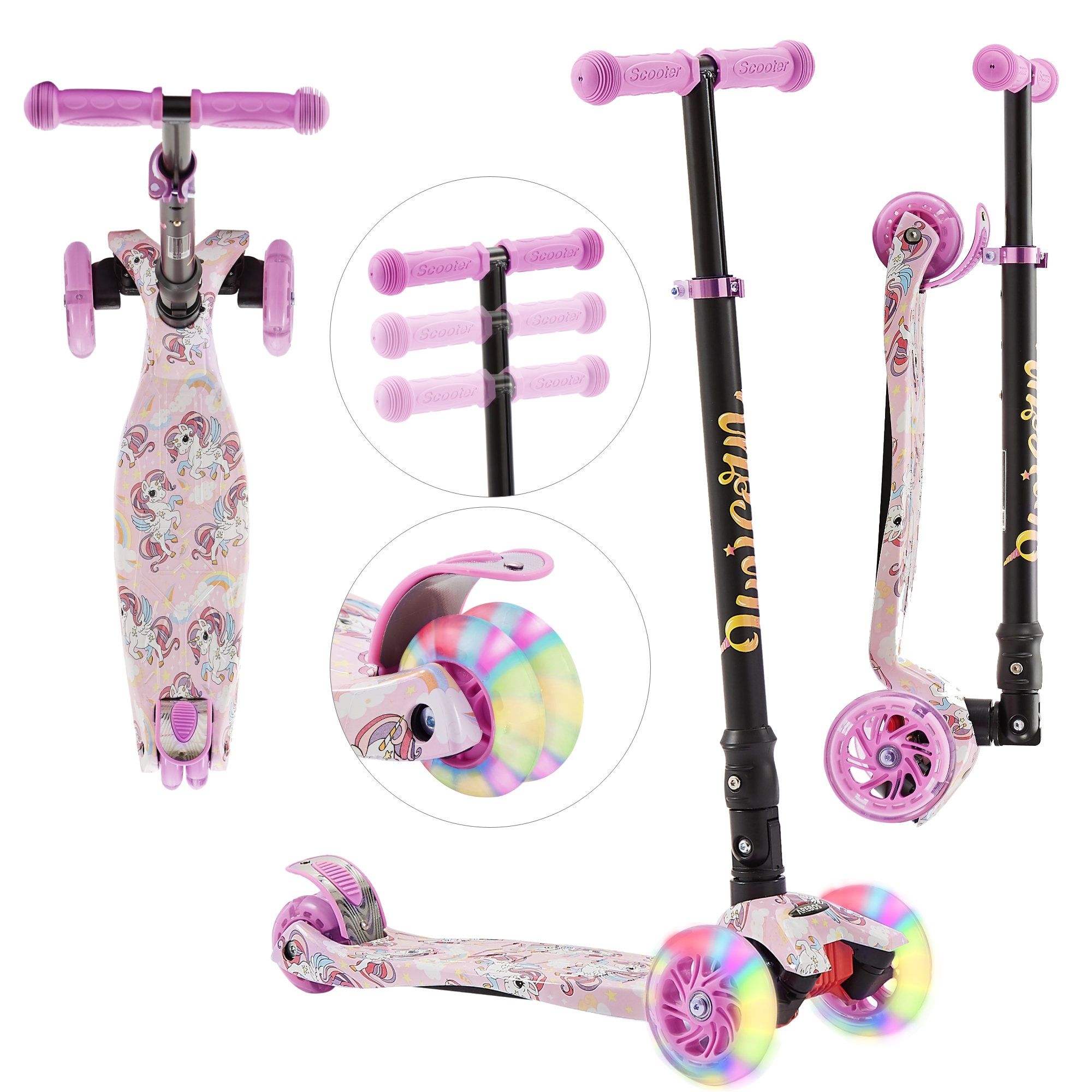 Arebos AREBOS Trottinette Kick Roller City Scooter Adultes et Enfants Scooters Rouge 