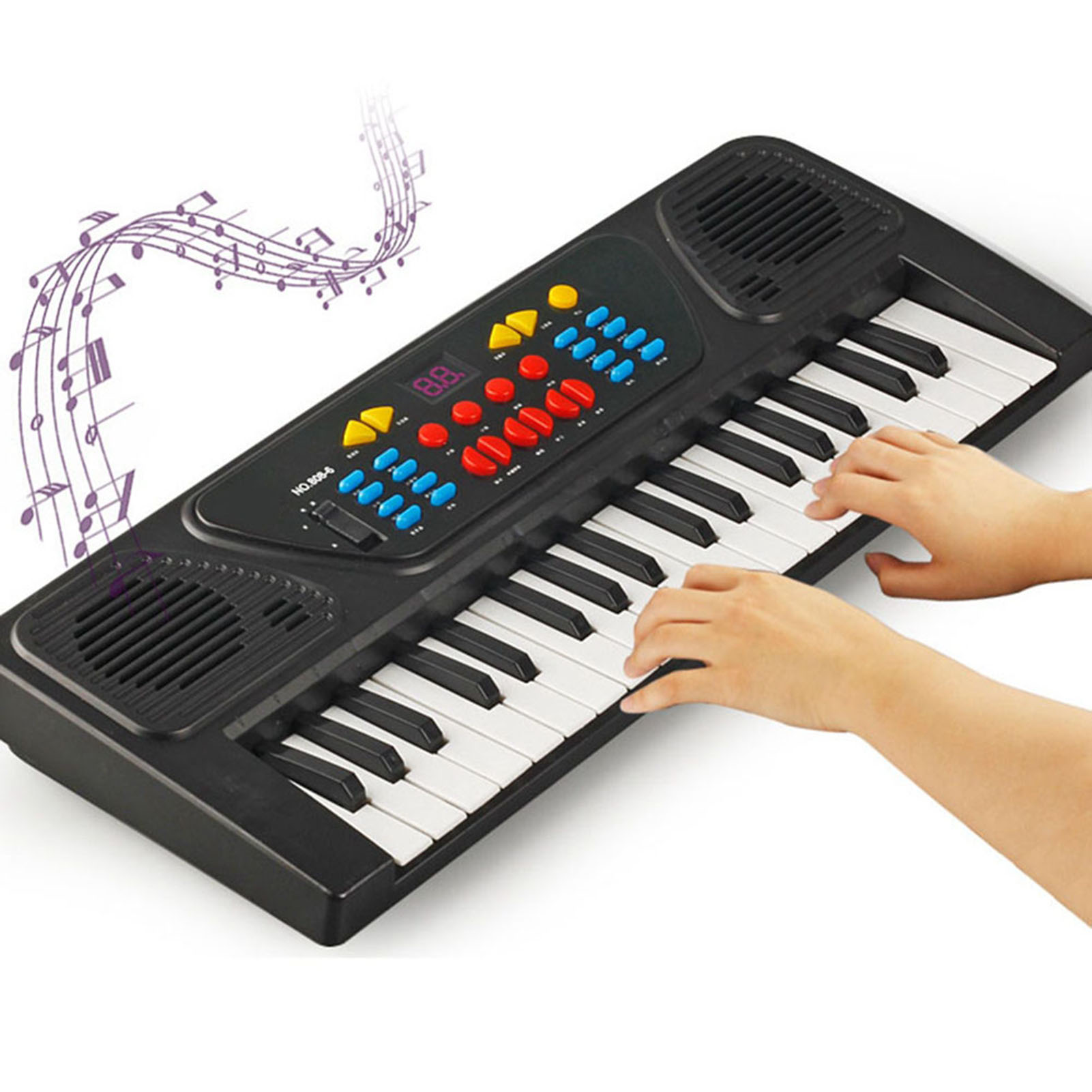HENG 37 Touches Piano Electronique Multifonctionnel Jouets à Clavier Electronique avec Microphone pour Enfants 