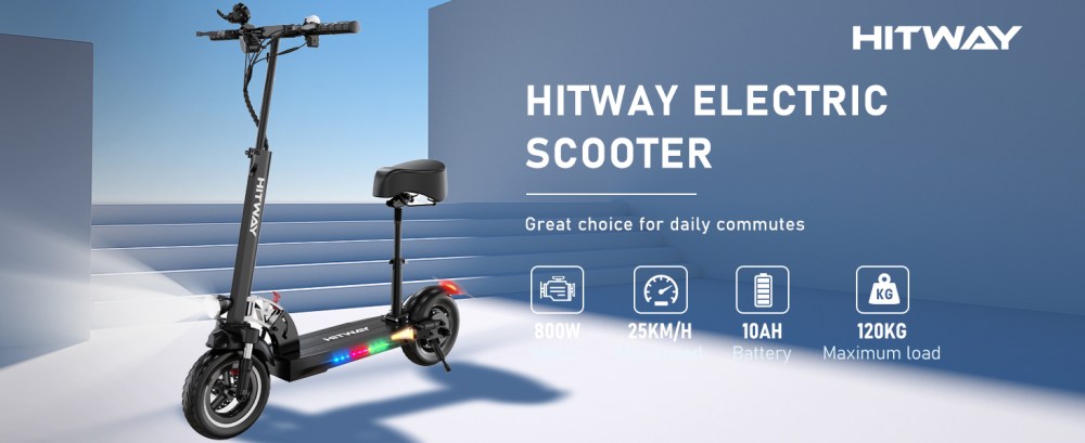 HITWAY Trottinette Electrique Adulte, 10 Scooter Électrique Pliable, avec  800W Moteur, Batterie 48V 13AH, Vitesse Maximum 25KM/H, avec écran LCD  Intelligent,Do…
