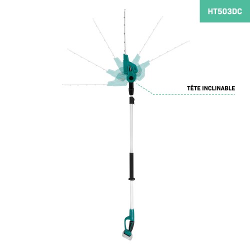 Taille-haie télescopique 20V VONROC - Perche extensible (200-260 cm) - HT503DC