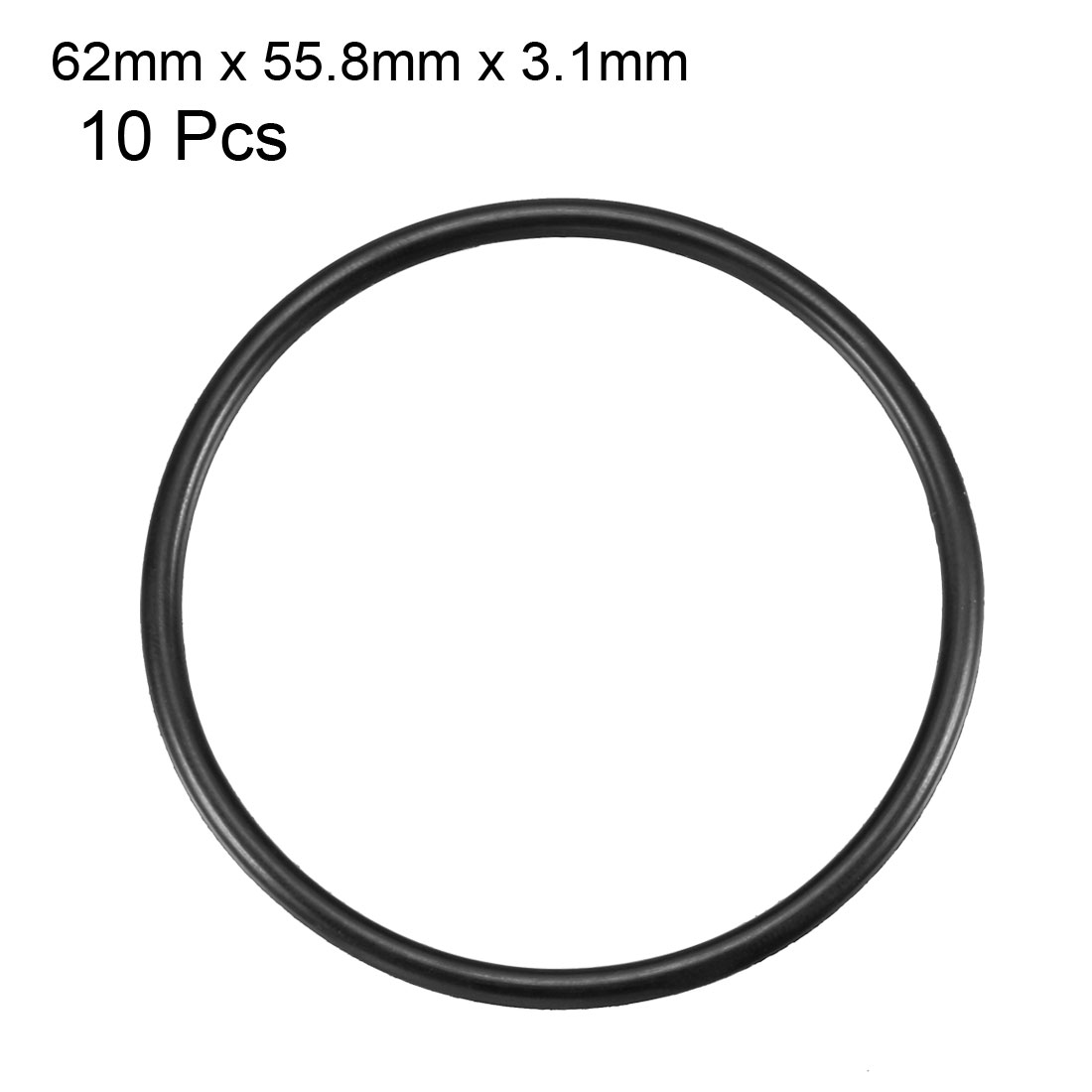 sourcing map Joint torique soudé 20 x 3mm Cerclage anneaux ronds Acier Inox 10Pcs 