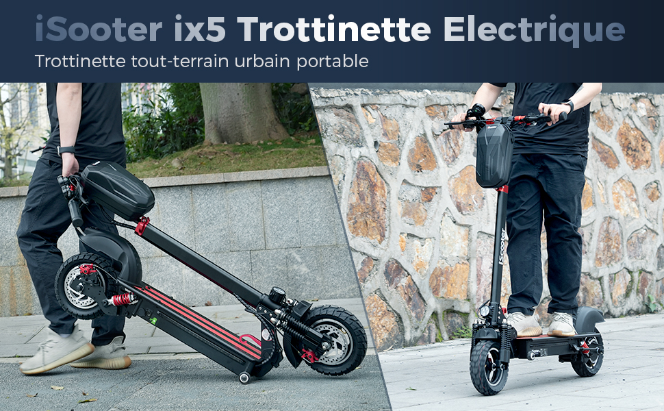 iScooter iX5 600W Trottinette Electrique Pliable 15Ah