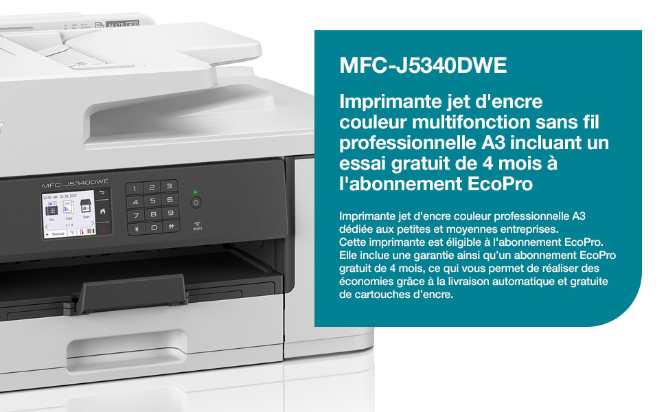 Brother imprimante jet d’encre ecopro MFC-J5340DWE