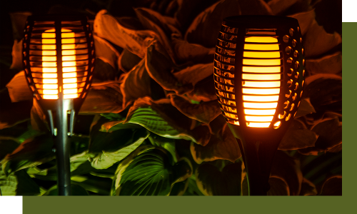 Grandes lampes solaires de jardin - HOMEPROTEK - 96 LEDs - Étanche IP65 - Éclairage exterieur effet flamme