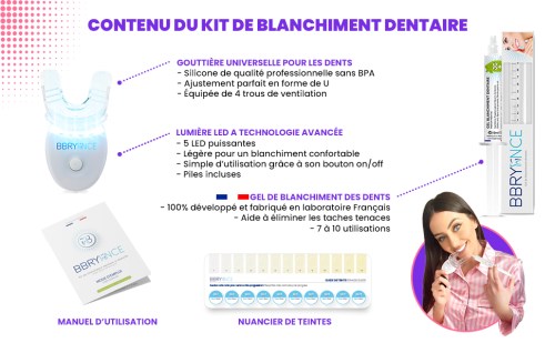 kit de blanchiment dentaire à domicile bbryance