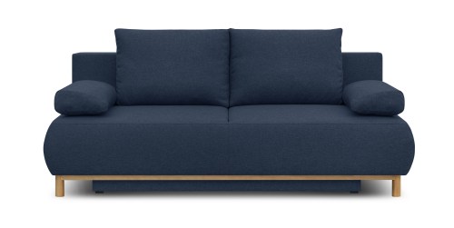 canapé convertible design confortable en tissu bleu
