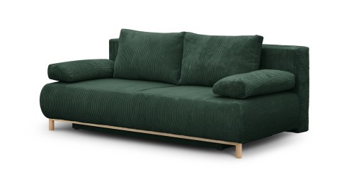 canapé lit très confortable en velours cotelé vert forêt