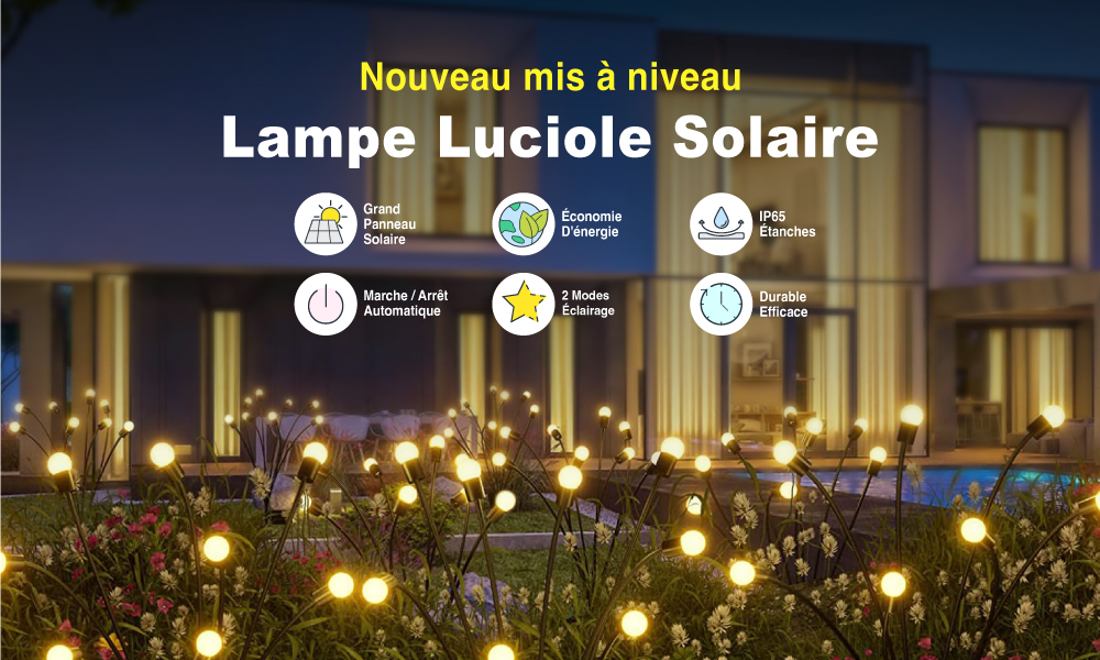 2 Pièces-11 LED Lampe Lucioles Solaire-Decoration Jardin Exterieur